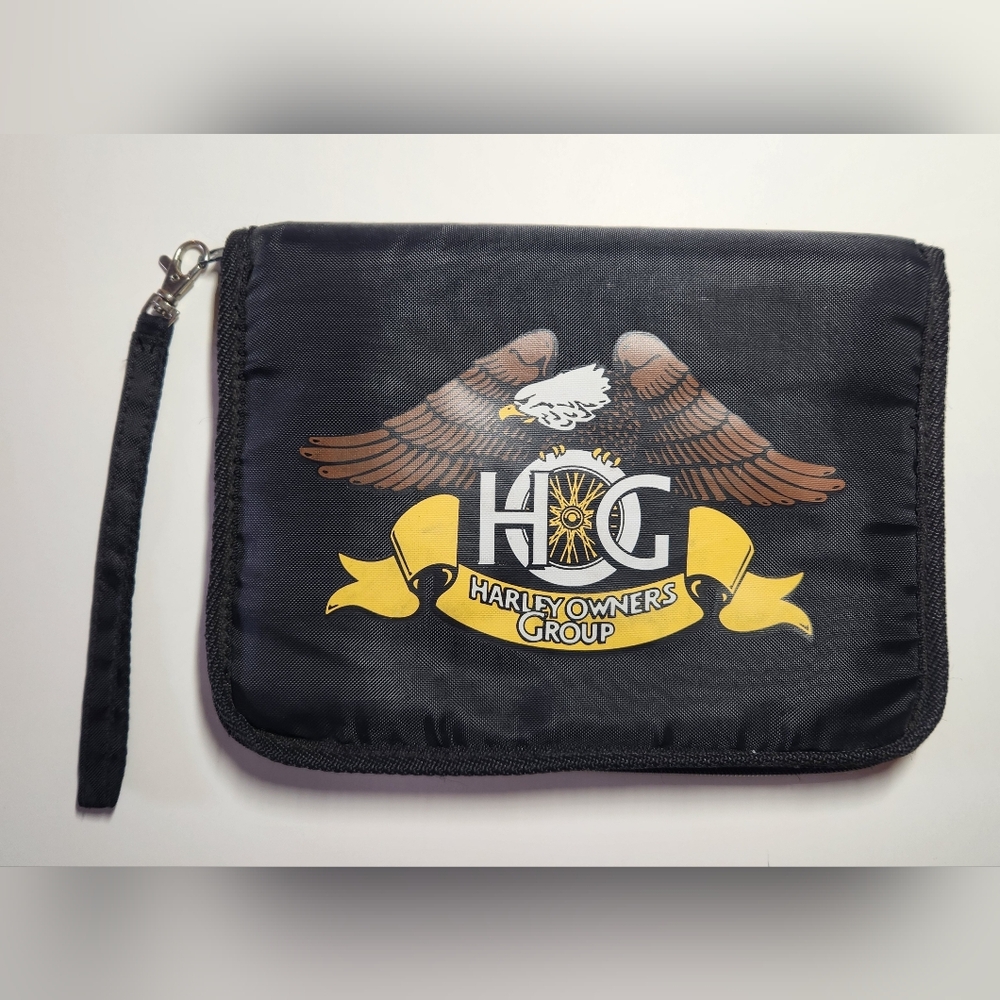 HOG Harley Davidson nylon zip Folder